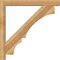 Ekena Millwork Balboa Block Rough Sawn Bracket w/ Offset Brace, Western Red Cedar, 6"W x 46"D x 46"H BKT0604X46X46BOA05RWR - alternate 3